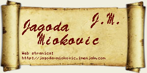 Jagoda Mioković vizit kartica